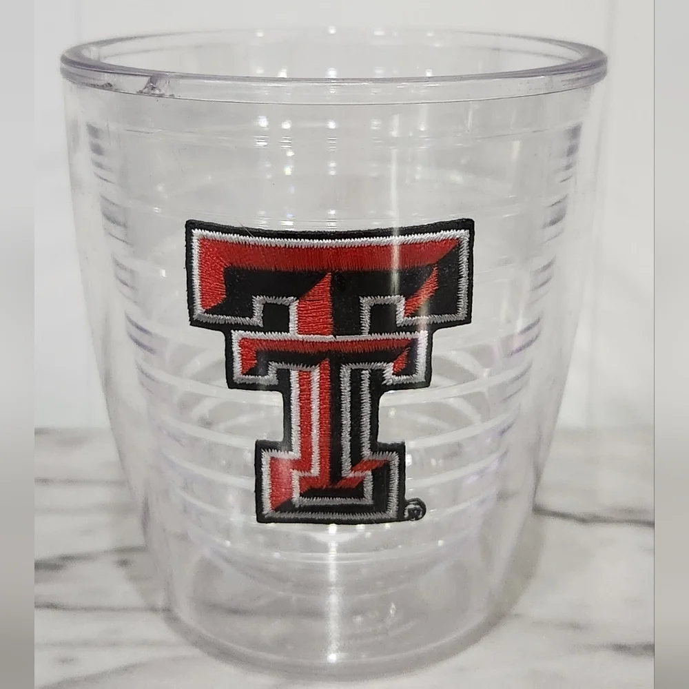 Tervis Texas Tech logo 12oz. Insulated Clear cup *no lid*